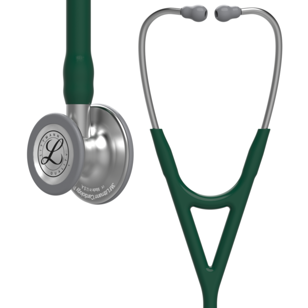 Diagnostic Stethoscope, Standard-Finish Chestpiece, Hunter Green Tube, Stainless Stem and Headset, 27 inch, 6155