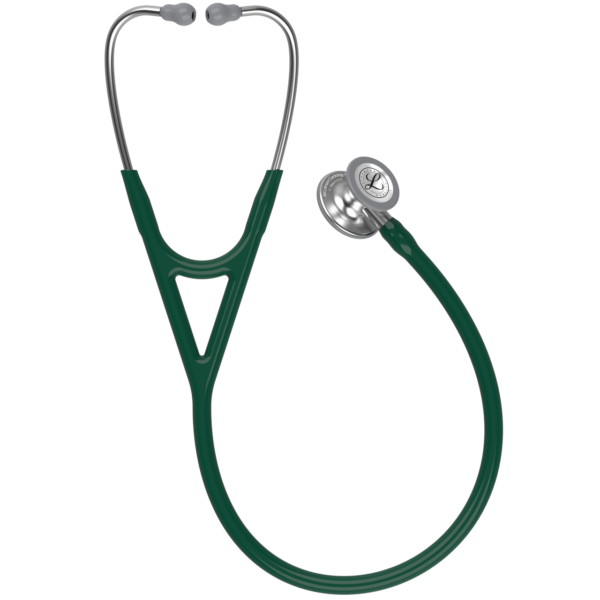 Diagnostic Stethoscope, Standard-Finish Chestpiece, Hunter Green Tube, Stainless Stem and Headset, 27 inch, 6155 - Image 3