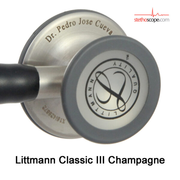 Littmann Classic III Stethoscope, Champagne Black, 5861 - Image 4