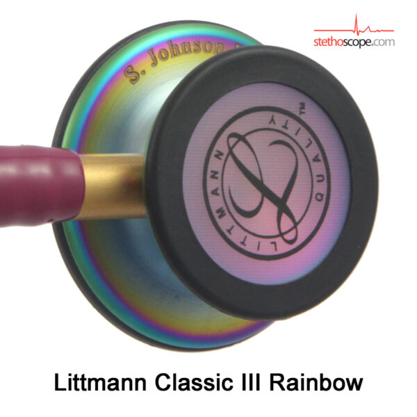 Littmann Classic III Stethoscope, Rainbow Black, 5870 - Image 2