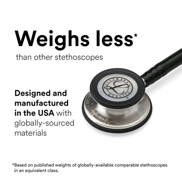 3M™ Littmann® Classic III™ Monitoring Stethoscope - Black Edition (Model 5803)